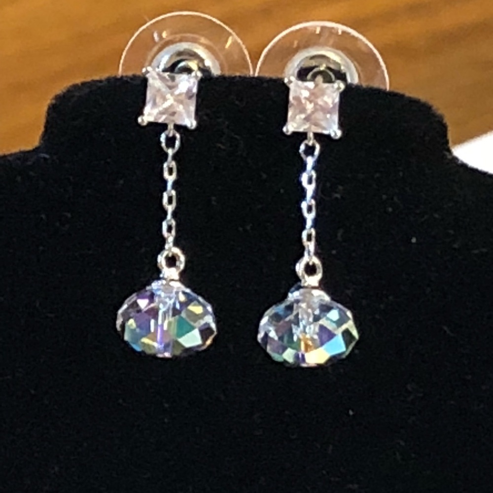 Silver & Swarovski earring